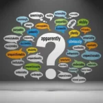 Synonyms of Apparently