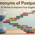 Synonyms of Postpone