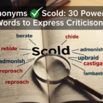 Synonyms of Scold