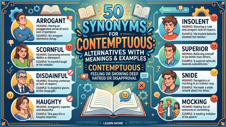 Synonyms for Contemptuous
