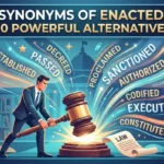 Synonyms of Enacted