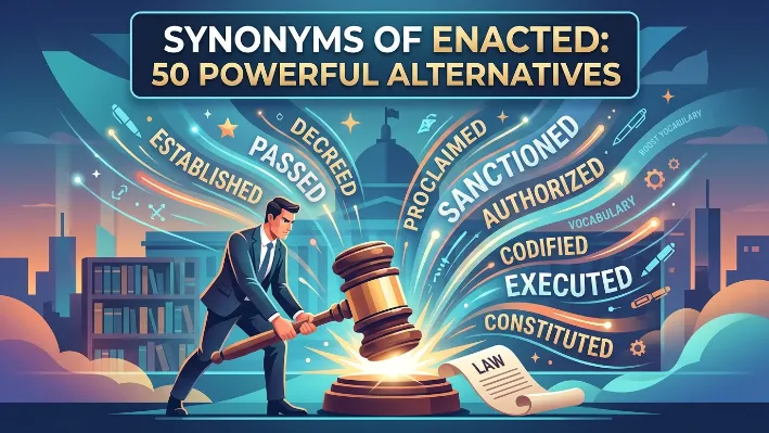 Synonyms of Enacted