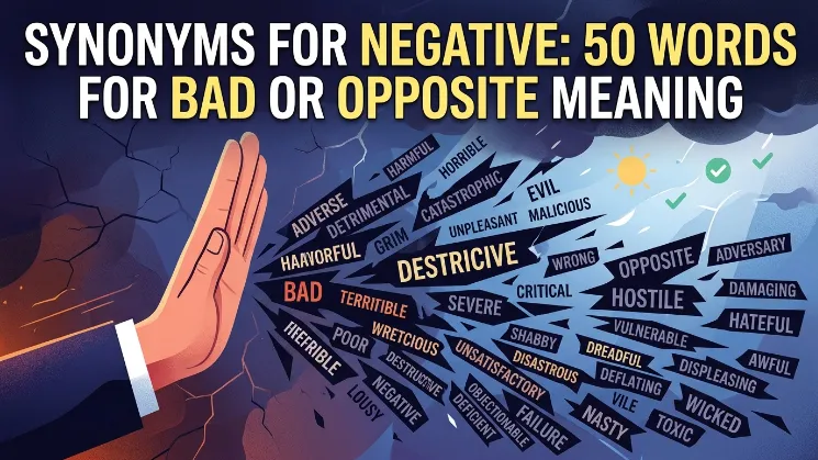 Synonyms for Negative
