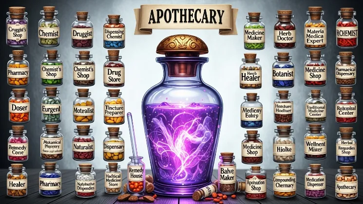 synonyms for apothecary
