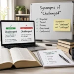 synonyms of challenged