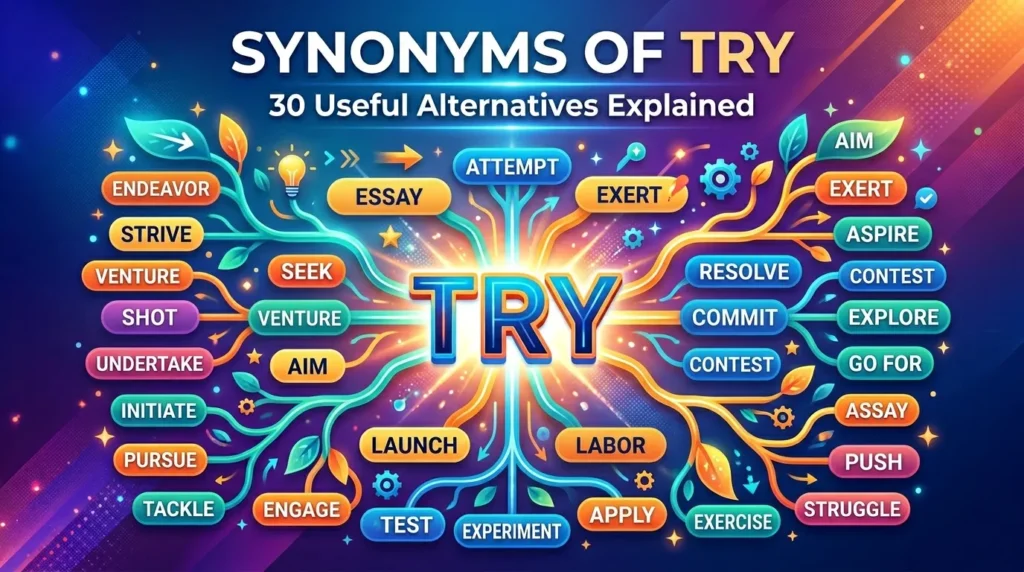 Synonyms of Try