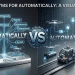 3D illustration of synonyms for automatically with AI and automation concepts.