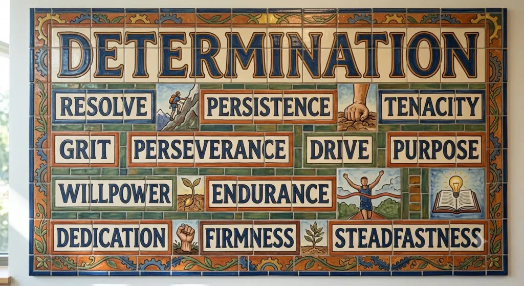 synonyms for determination