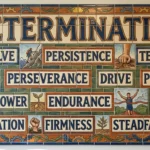 synonyms for determination