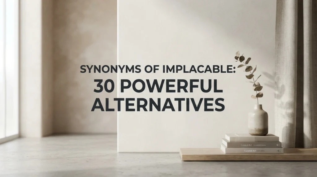 Synonyms of implacable
