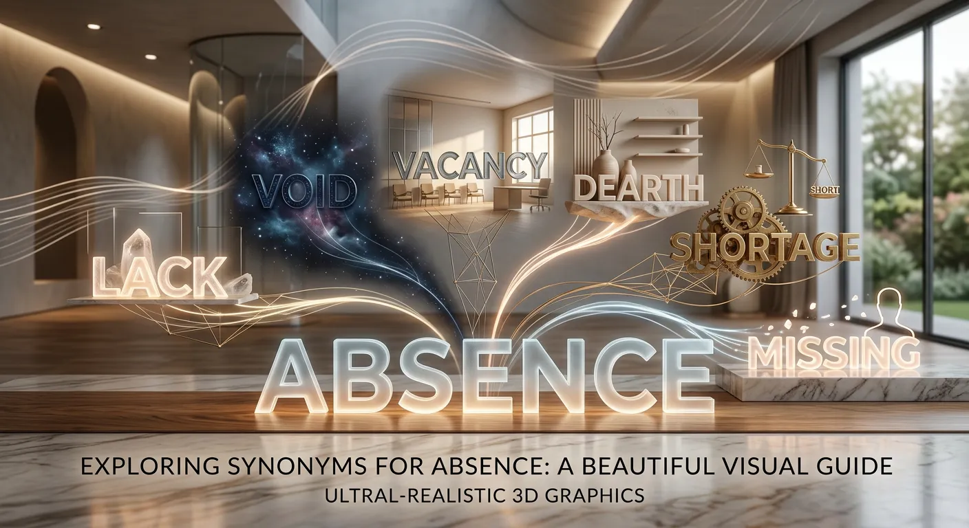 Useful alternatives to the word absence