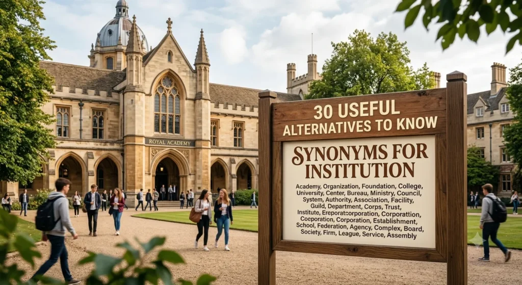 Synonyms for institution and their meanings