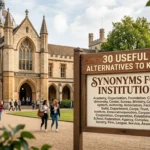Synonyms for institution and their meanings