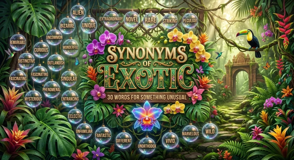 Synonyms of exotic with meanings and alternative words