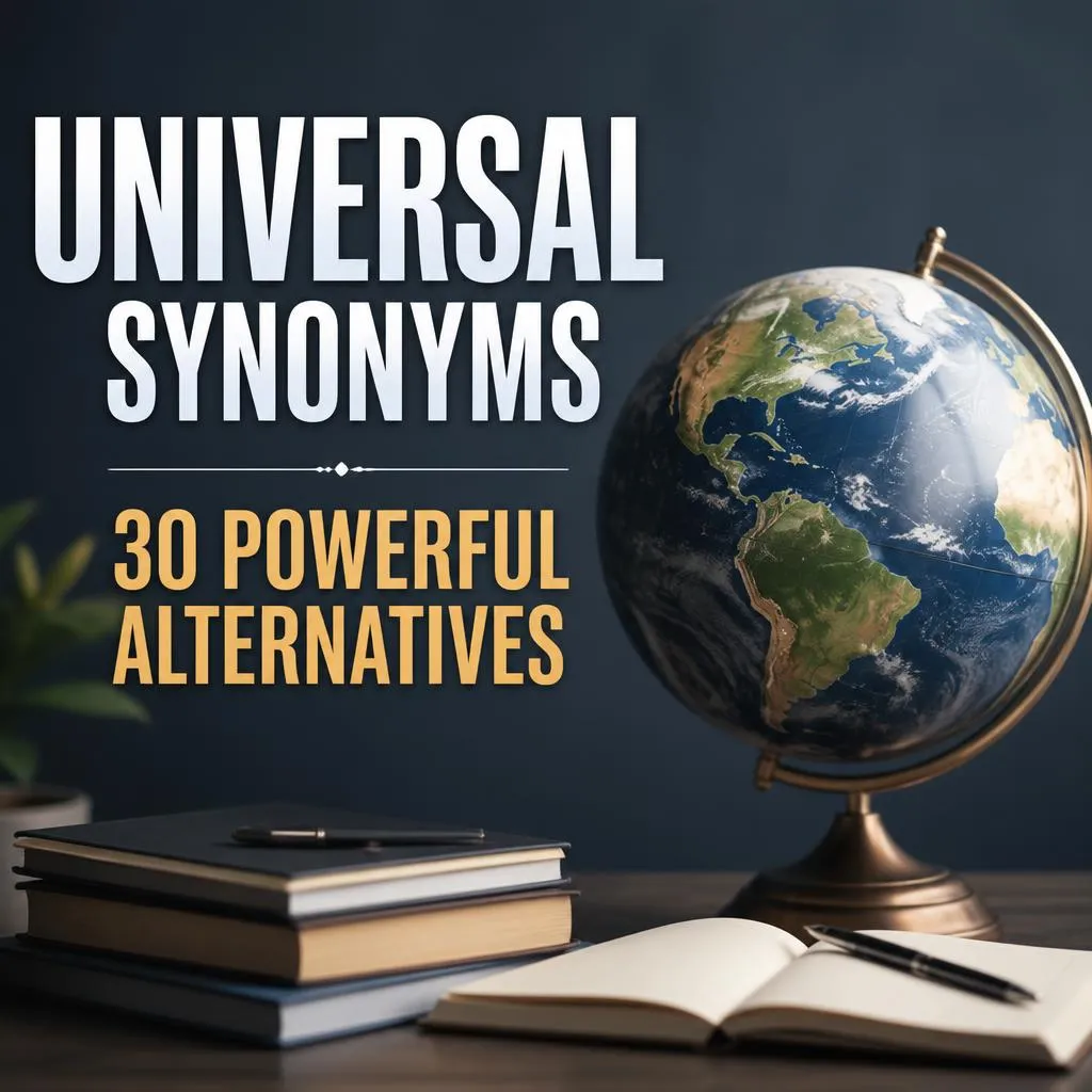 Synonyms of universal showing global, worldwide, inclusive, widespread, and all-encompassing meanings