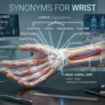Synonyms of wrist with meanings and related anatomical terms