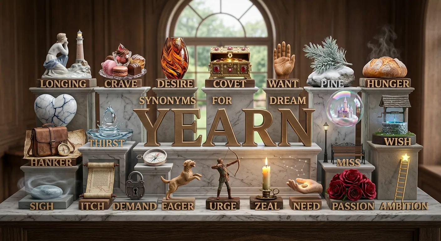 synonyms for yearn with meanings and related words
