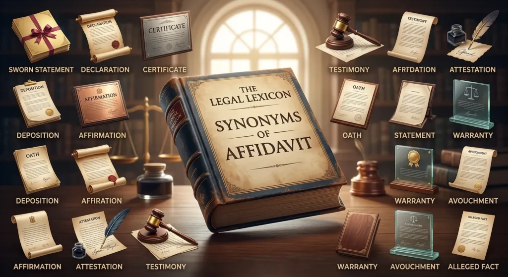 synonyms of affidavit with legal alternatives and examples