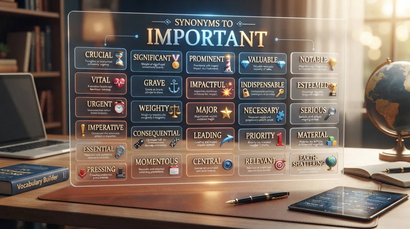 synonyms to important:24 Similar Words